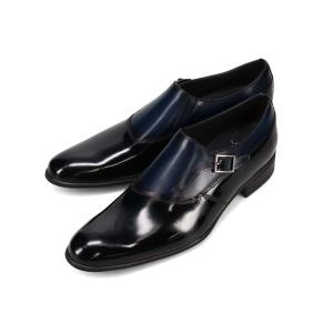 革靴 ビジネスシューズ LANVIN COLLECTION ランバンコレクション 異素材MIX シングルモンクストラップ ドレスシューズ ビジネスシューズ 83504 メンズ