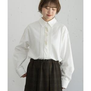 ブラウス シャツ 前立てフラワー刺繍シャツ レディース