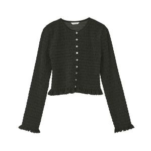 カーディガン CLANE/クラネ/SHIRRING BUTTON TOPS レディース
