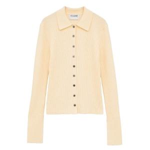 ブラウス シャツ CLANE/クラネ/COMPACT RIB KNIT SHIRTS レディース
