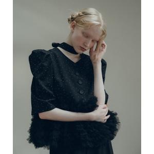 パンツドレス Tulle frill dot set up