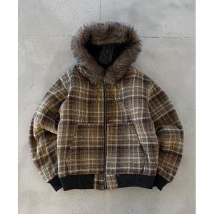 ブルゾン アウター 2WAY ASSORT HOODED FAUX FUR BLOUSON／2WAY アソート フーディー フェイクファー ブルゾン メンズ レディース