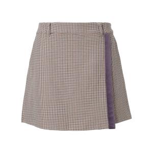 スカート WOMEN ガンクラブ裏起毛ストレッチ ラップキュロット