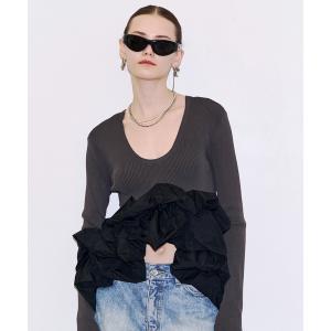 ニット セーター BALLOON FRILL KNIT/バルーンフリルニット レディース