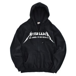 パーカー 「USED」FRUIT OF THE LOOM ”METALICA” ジップ フーディー メンズ レディース