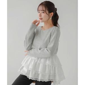 tシャツ ボリュームフリルアシメトップス レディース