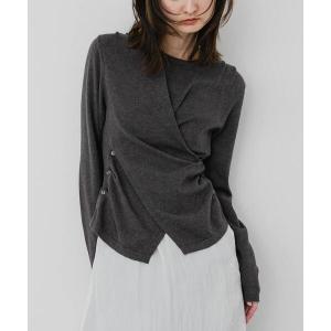 ニット セーター 「洗濯可」アシンメトリーカシュクールニット レディース