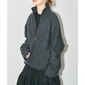 tシャツ 「追加4」FELTED WOOL HALF ZIP TOP：カットソー レディース