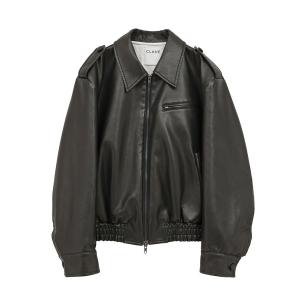 コート アウター 「CLANE/クラネ」BULKY LINE SINGLE LEATHER JACKET/バルキーラインシングルレザージャケット レディース