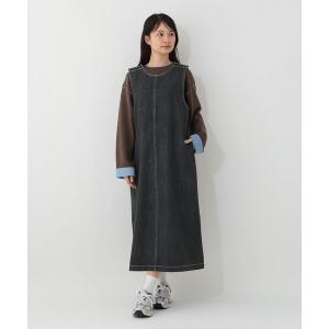 ロング スカート 「前後2WAY」デニムジャンパースカート ORGABITS
