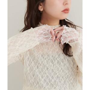 tシャツ リバーシブルレースタートルペプラム レディース