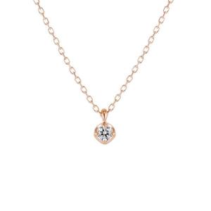 4℃（ヨンドシー） ネックレス K10 ピンクゴールド ダイヤモンド