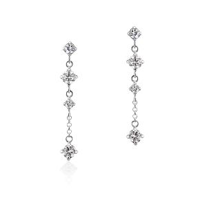 4℃（ヨンドシー） ピアス K10ホワイトゴールド しずく ピアス