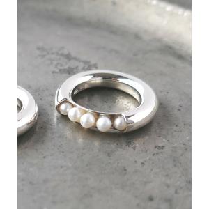 指輪 リング SILVER925パール埋め込みリング/レディース/メンズ/ レディース