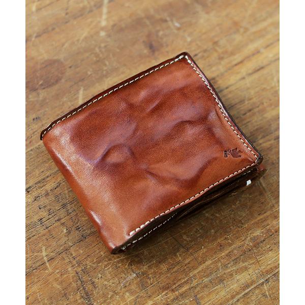 財布 ハンドウォッシュレザー 二つ折り財布 メンズ レディース