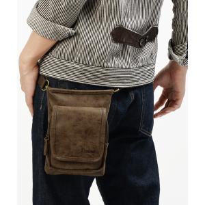 ショルダーバッグ Rename リネーム PU レザー  2way シンプル ポーチ シザーケース ショルダーバッグ メンズ レディース