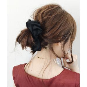 ヘアクリップ グログランリボンバナナクリップ