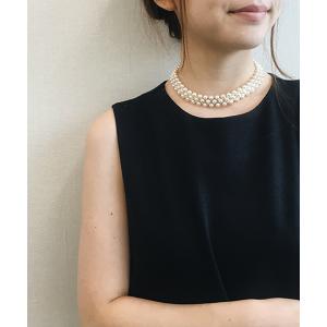 チョーカー パール編み チョーカー＠