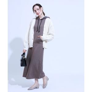 ワンピース 裏起毛マキシ丈ロングパーカーワンピース