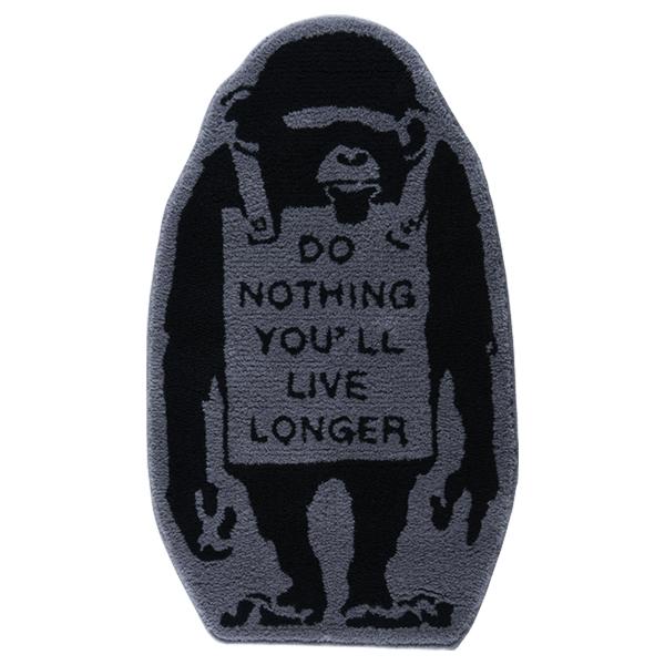 ラグ ラグマット Sync.「BRANDALISM」RUG MAT GRAY ”MONKEY SIG...