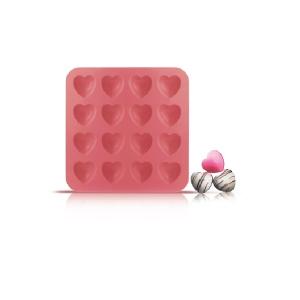 キッチン レディース シリコンゾーン 16カップハートチョコモールド ピンクの商品画像