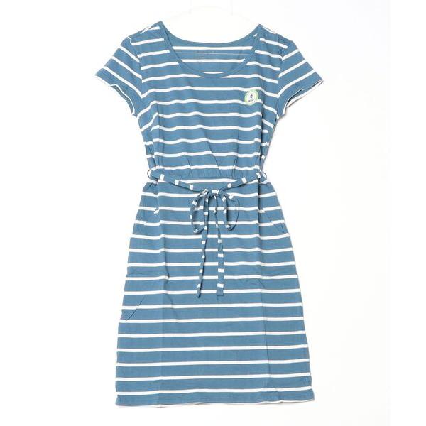 チュニック WOMEN'S-POCKET DRESS-DENIM STRIPE　レディース　オーガニ...