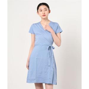 レディース チュニック PACT WOMEN'S-WRAP DRESS-CHAMBREY　レディース　オーガニックコットン　ラップドレス｜zozo