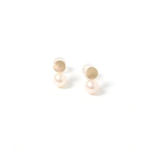 ピアス スコッチ・淡水パールピアス「K10」 レディース
