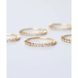 con affetto 指輪 リング K18ダイヤデザインリング レディース