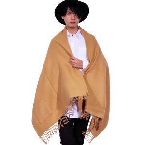 ポンチョ 大判2WAYチェックポンチョ