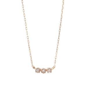 SIENA ROSE（シエナロゼ） ネックレス 三つ星ダイヤラインのネックレス
