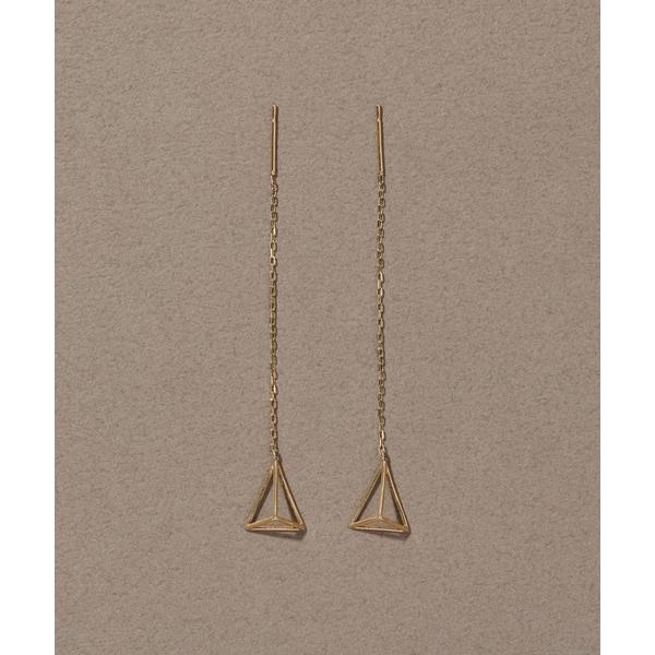 ピアス 入学式 「K10」トライアングルデザインアメリカンピアス「動画あり」 レディース