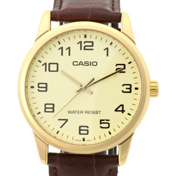 メンズ 腕時計 カシオ CASIO / ベーシックアナログ レザーバンド 日常生活防水 / MTP-...