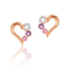 ピアス K10ピンクゴールドピアス レディース