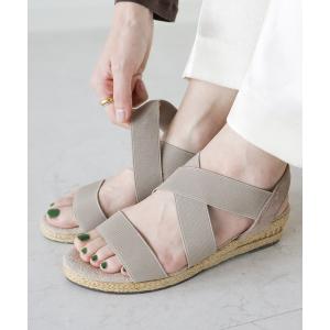 サンダル 夏 ゴムでフィットするので靴ズレしにくい3.5cmヒールゴムフィットサンダル レディース