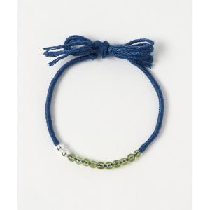ブレスレット 産石願い紐 ミサンガ 藍色