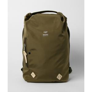 【anello】高密度ナイロン ロゴプリントオーバル型リュック