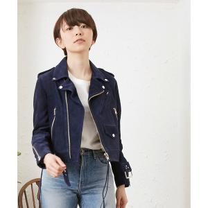 レディース ジャケット ライダースジャケット JANE SMITH ジェーンスミス / SUEDE LEATHER JACKET スウェードレザーライ｜zozo