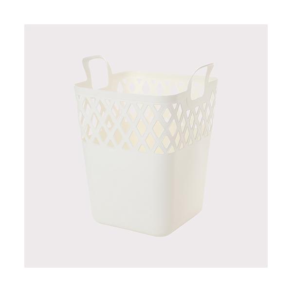 ランドリーグッズ スクエア ランドリーバスケット L ホワイト