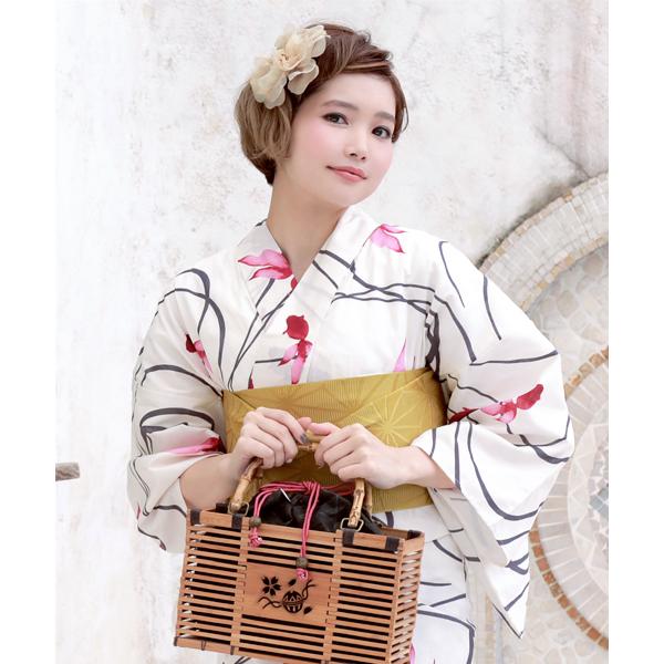 浴衣 浴衣3点セット （浴衣＋帯＋下駄）「bonheur saisons/ボヌールセゾン」 レディー...