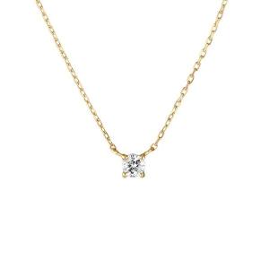 con affetto ネックレス Pt900 一粒ダイヤネックレス レディース