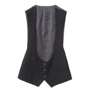 ベスト ジレ WOOL TUXEDO VEST メンズ