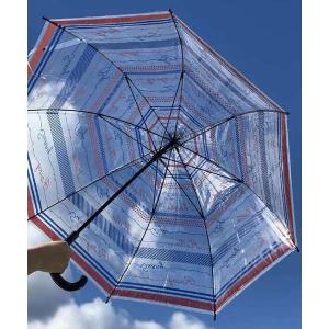 傘 レディース ハッピークリアアンブレラ ボタニカルズ/マリン/雲/メッセージ