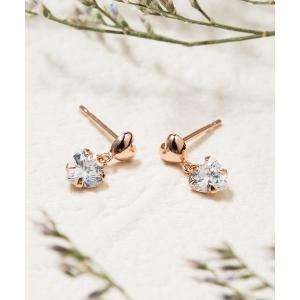 BLOOM（ブルーム） ピアス K10 ピンクゴールド キュービックジルコニア