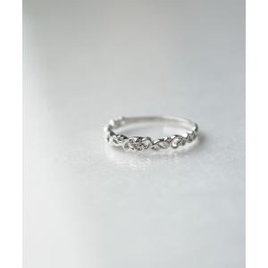 指輪 K10ダイヤ レースピンキーリング