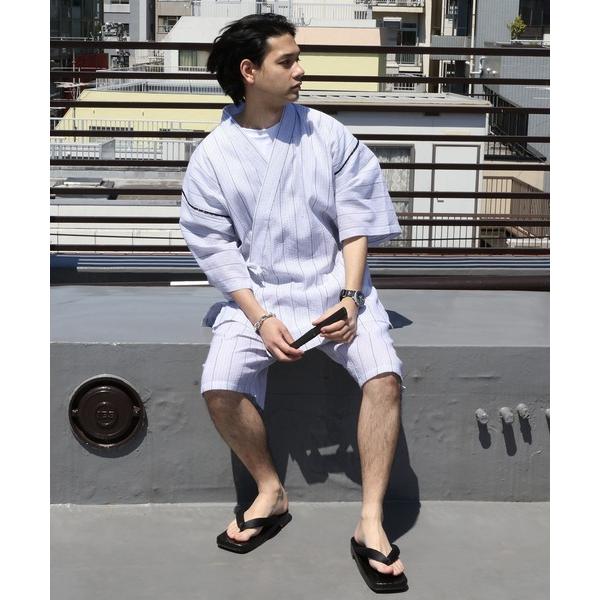 浴衣 甚平 上下セット コットン 麻 涼しい メンズ レディース