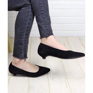 パンプス シルエットと履き心地を追求したポインテッドトゥ3cmヒールパンプス