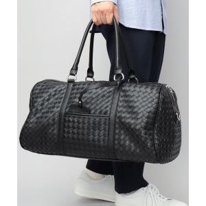 ボストンバッグ レザー調 イントレチャート ボストンバッグ 大容量 旅行バッグ メンズ レディース