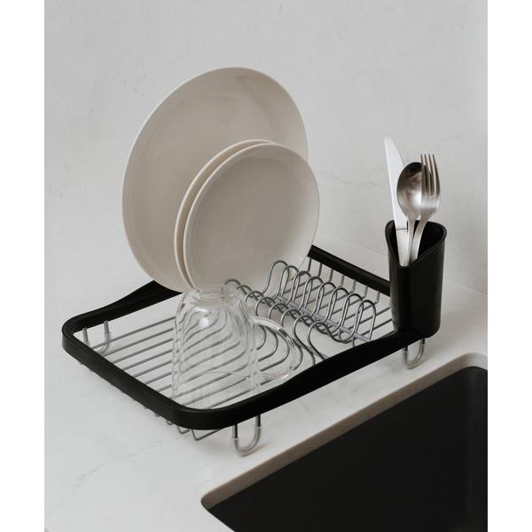 umbra/シンキン ディッシュラック 水切り ブラック×ニッケル