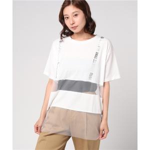 tシャツ Tシャツ WEGO/チュールボーダーロゴTシャツ｜zozo
